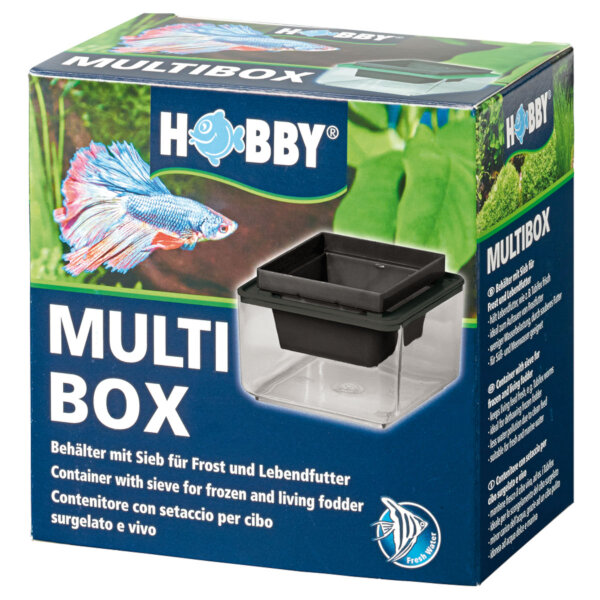 Hobby Multibox 10 x 10 x 6 cm - Futterbehälter mit Sieb