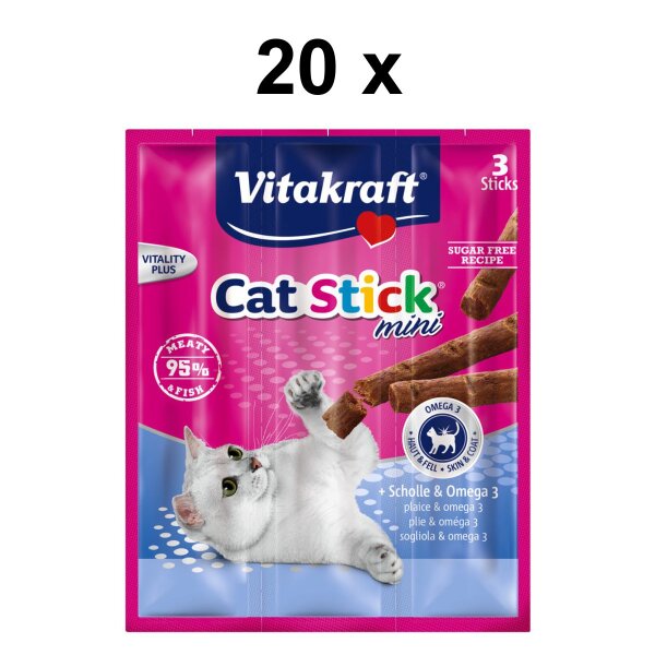 Vitakraft Katzensnack Cat-Stick mini Scholle & Omega 3 - 60 x 6g