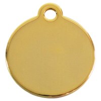 Adressanhänger mit Gravur - rund klein - gold