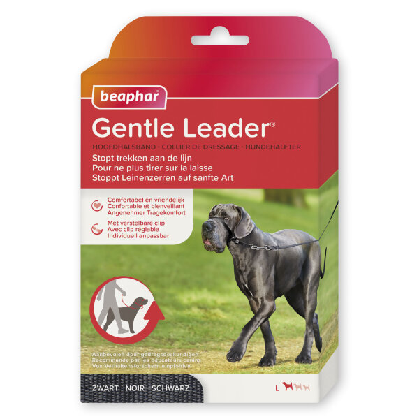 Beaphar Gentle Leader, Hundehalfter - schwarz, L