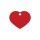 Adressanhänger mit Gravur - Herz - groß - rot mit Rand