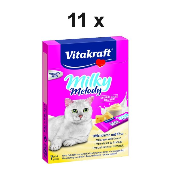 Vitakraft Katzensnack Milky Melody Käse - 11 x 70g