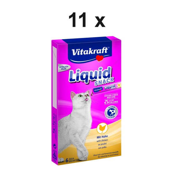 Vitakraft Katzensnack Cat Liquid Snack Huhn - 11 x 90g