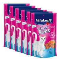 Vitakraft Katzensnack Cat Yums plus Lachs - 9 x 40g