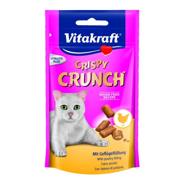 Vitakraft Katzensnack Crispy Crunch mit Geflügel - 8 x 60g