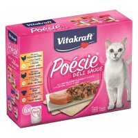 Vitakraft Katzenfutter Poesie DeliSauce, Multipack Fleisch - 7x 6 Beutel