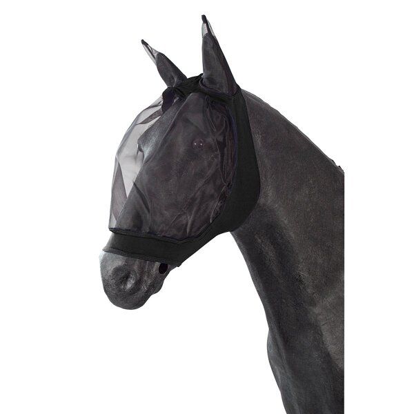 PFIFF Fliegenmaske für Pferde - schwarz