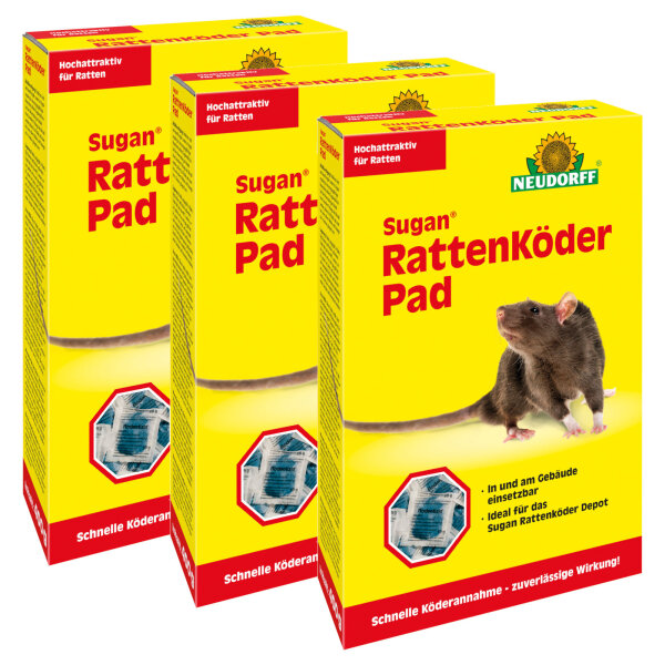 Neudorff Sugan RattenKöder Pad - 3x 400 g