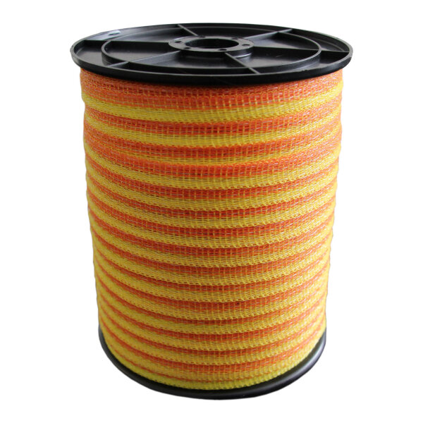 Weidezaunband 200 m x 20 mm gelb/orange Leiter 4 x 0,16 Niro Euro 