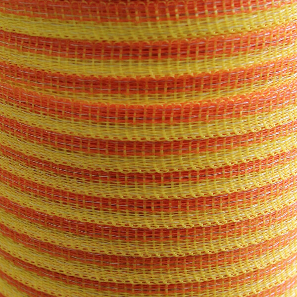 1 Warnschild 5 Verbinder gelb-orange 1200 Meter Weidezaunband 20 mm 4 Niro 