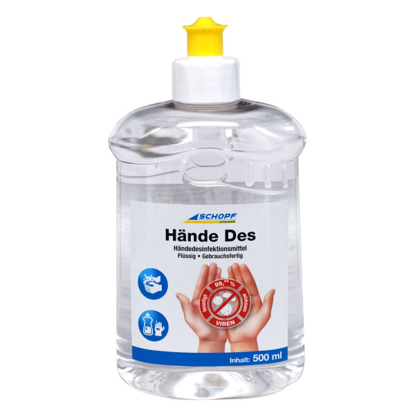 Schopf Hände Des flüssiges Händedesinfektionsmittel - 500 ml