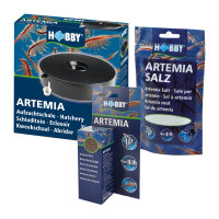 Hobby Set zur Artemia Aufzucht: Aufzuchtschale + 20 ml Eier + 195g Salz