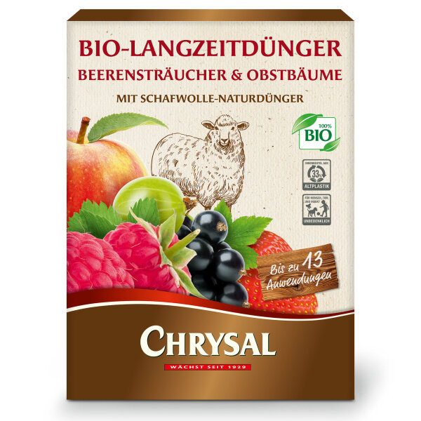 Chrysal Bio-Langzeitdünger Beerensträucher und Obstbäume - 200 g