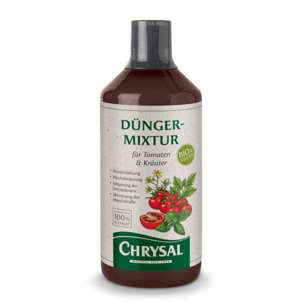 Chrysal Vegane Bio-Dünger-Mixtur für Tomaten & Kräuter - 1000 ml