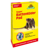 Set zur Rattenbekämpfung - Ratten Köderstation + Sugan Rattenköder Pad 400 g