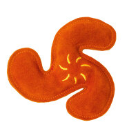 Aumüller Hundespielzeug aus Leder - Wurfstern, orange