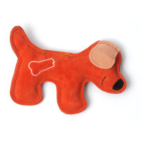 Aumüller Hundespielzeug aus Leder - Hund, orange