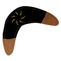 Aumüller Hundespielzeug aus Leder - Boomerang, schwarz