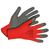 KIXX Handschuhe für die Gartenarbeit - Rot/Grau