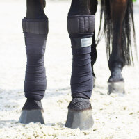 EQuest Alpha Fleece Bandage für Pferde, 4er Set - Schwarz
