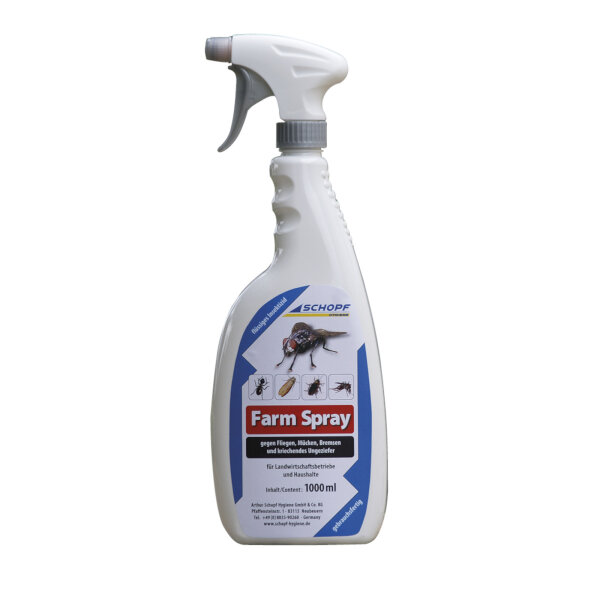 Schopf Farm Spray - gebrauchsfertiges Stallfliegenspray, 1 Liter