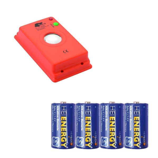 MARDERfix - Akustik Batterie - inklusive 4 Heitech Baby/C Batterien