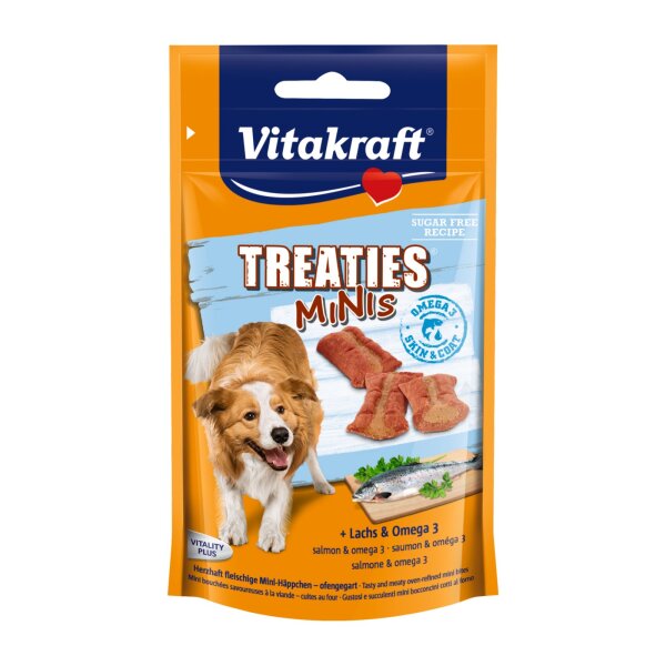 Vitakraft Hundesnack Treaties Minis Lachs & Omega - 8 x 48g