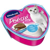Vitakraft Katzenfutter Poesie - 15x Lachs und Spinat + 15x Pute in Käsesauce