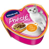 Vitakraft Katzenfutter Poesie - 15x Pute in Käsesauce + 15x Seelaachs mit Pasta und Tomate