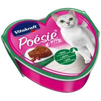 Vitakraft Katzenfutter Poesie - 15x Pute in Käsesauce + 15x Wild mit Cranberries