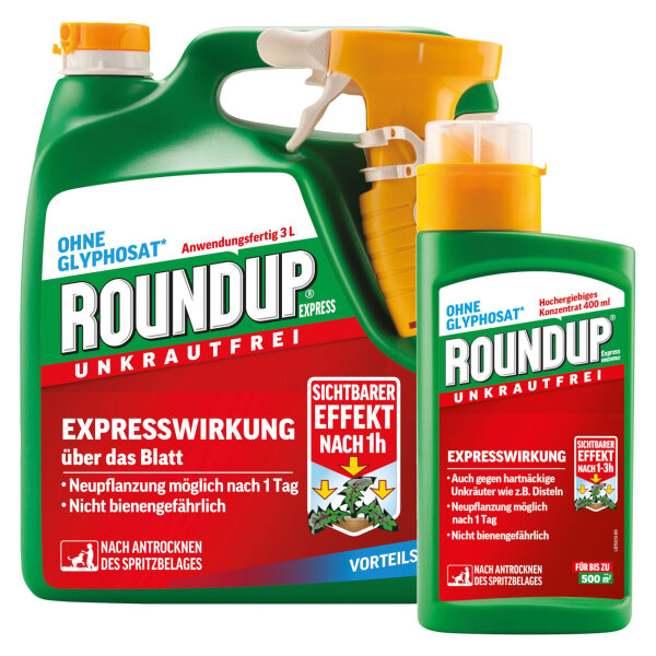 Roundup Express 3 Liter Sprühsystem + Konzentrat 400 ml