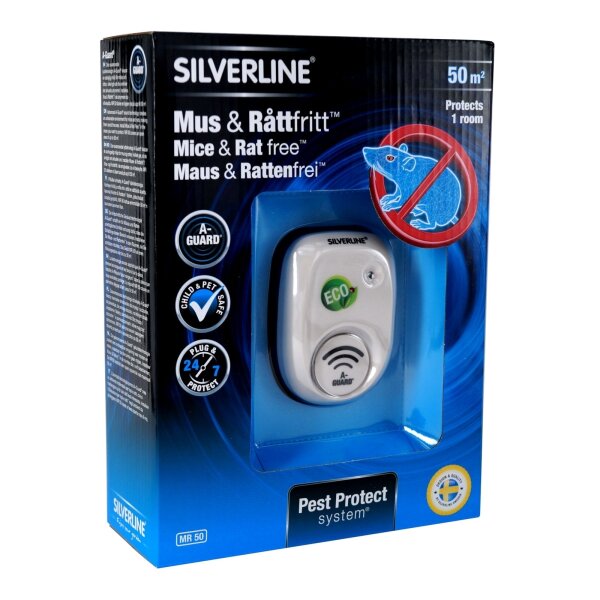 Silverline Maus- & Rattenfrei 50 m² - Abwehrsystem gegen Mäuse und Ratten