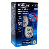 Silverline Maus- & Rattenfrei 2x 30m² - Abwehrsystem gegen Mäuse und Ratten