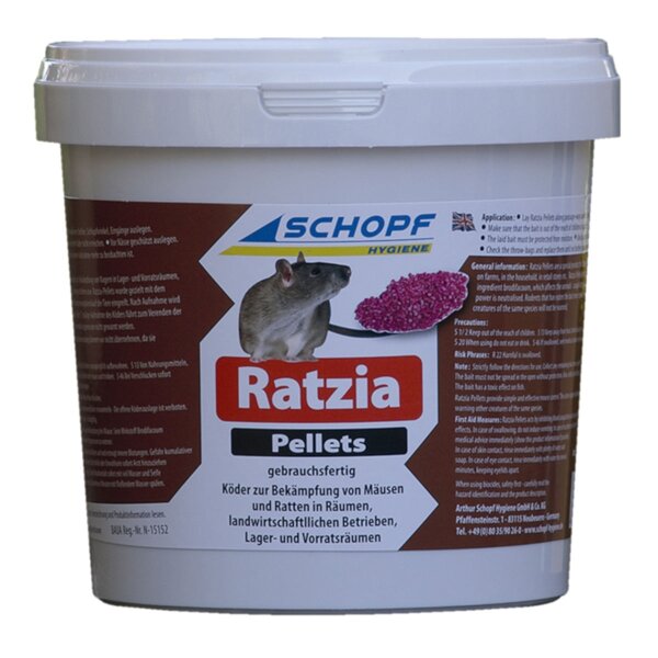 Schopf Ratzia Pellets - gegen Mäuse und Ratten - 1 kg