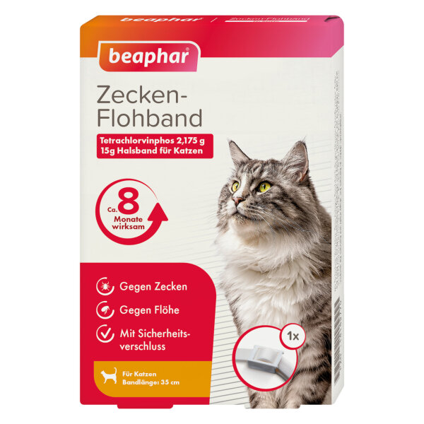 Beaphar - Zecken-Flohband mit SOS für Katzen