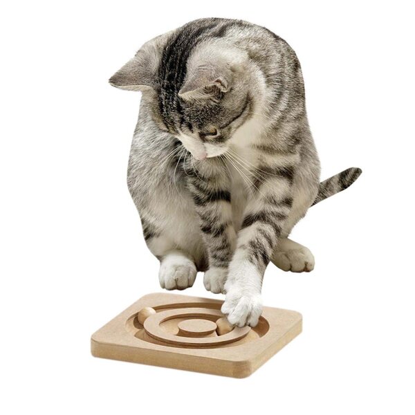 Karlie Kitty Brain Train Roundabout - Intelligenzspielzeug für Katzen