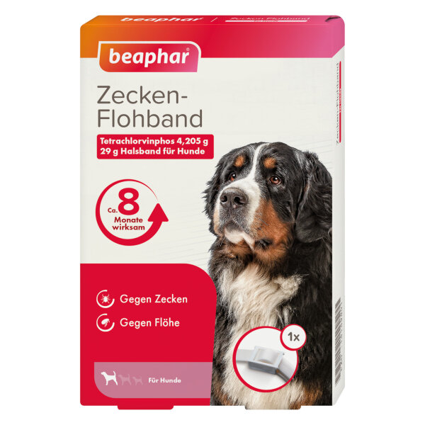 Beaphar Zecken-Flohband mit SOS für Hunde extra lang - 70 cm