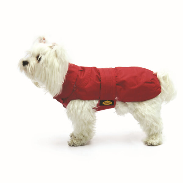 Fashion Dog Hundemantel mit Kunstpelz-Futter - Rot