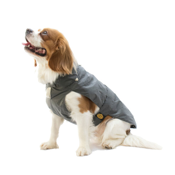 Fashion Dog Hundemantel mit Kunstpelz-Futter - Grau